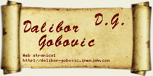Dalibor Gobović vizit kartica